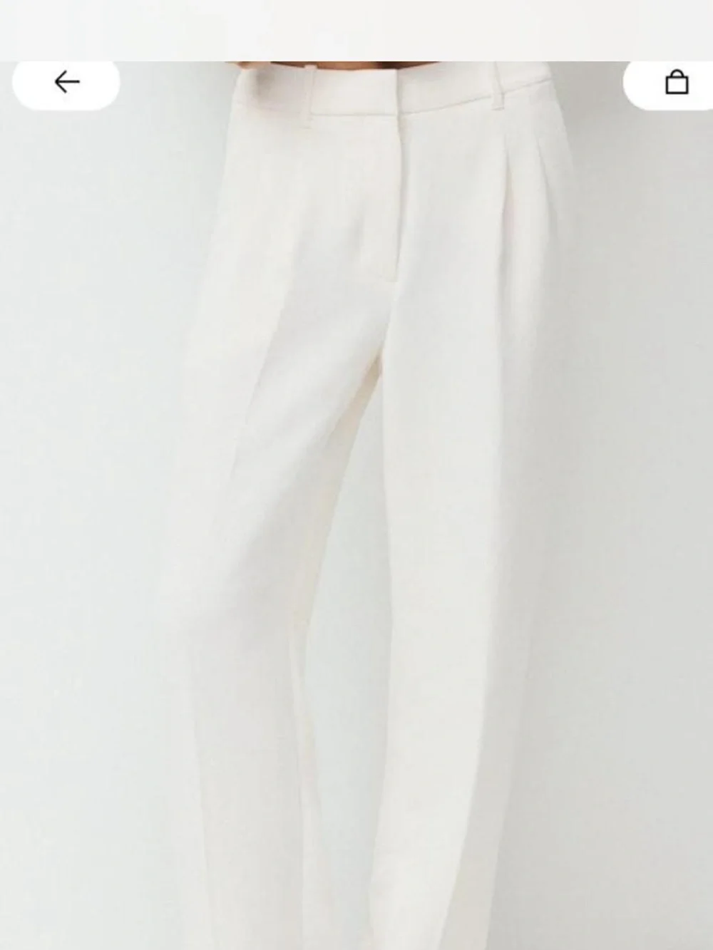 Aritzia The effortless linen pant - crepette High-Rise Pleated Straight Trousers